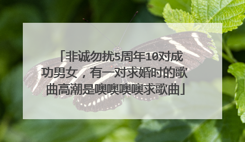 非诚勿扰5周年10对成功男女，有一对求婚时的歌曲高潮是噢噢噢噢求歌曲