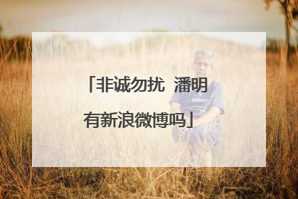 非诚勿扰 潘明有新浪微博吗