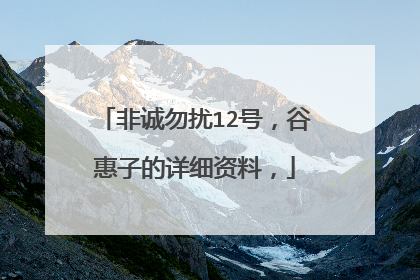 非诚勿扰12号，谷惠子的详细资料，
