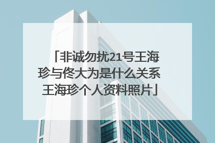 非诚勿扰21号王海珍与佟大为是什么关系王海珍个人资料照片
