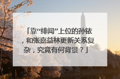 靠“绯闻”上位的孙铱，和张嘉益林更新关系复杂，究竟有何背景？