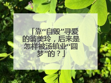 靠“自毁”寻爱的翁美玲，后来是怎样被汤镇业“圆梦”的？