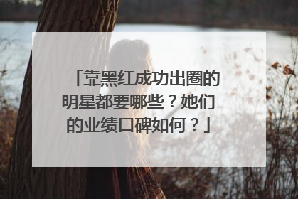 靠黑红成功出圈的明星都要哪些？她们的业绩口碑如何？