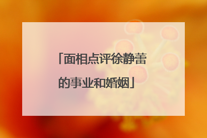 面相点评徐静蕾的事业和婚姻