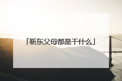 靳东父母都是干什么
