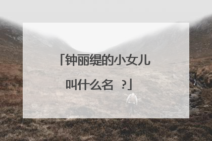 钟丽缇的小女儿叫什么名 ?