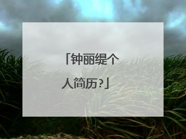 钟丽缇个人简历?