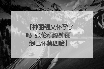 钟丽缇又怀孕了吗 张伦硕爆钟丽缇已怀第四胎