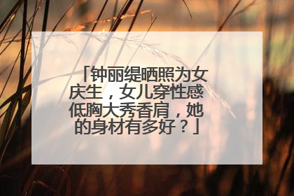 钟丽缇晒照为女庆生,女儿穿性感低胸大秀香肩,她的身材有多好?