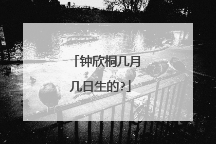 钟欣桐几月几日生的?