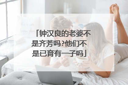 钟汉良的老婆不是齐芳吗?他们不是已育有一子吗