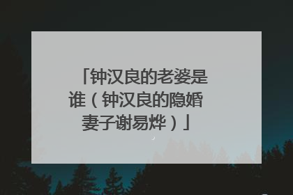钟汉良的老婆是谁（钟汉良的隐婚妻子谢易烨）