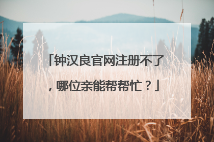 钟汉良官网注册不了，哪位亲能帮帮忙？
