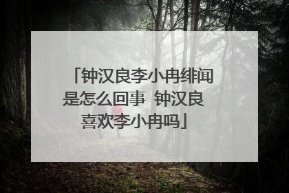 钟汉良李小冉绯闻是怎么回事 钟汉良喜欢李小冉吗
