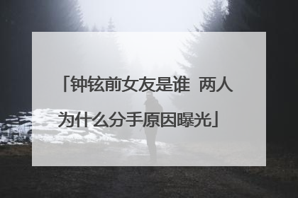 钟铉前女友是谁 两人为什么分手原因曝光