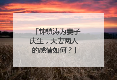 钟镇涛为妻子庆生,夫妻两人的感情如何?