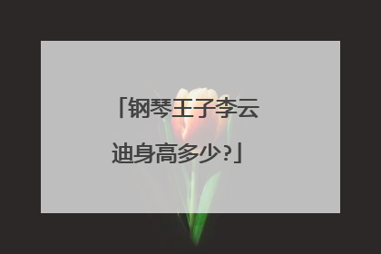 钢琴王子李云迪身高多少?