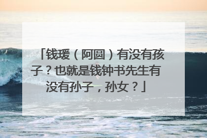 钱瑗(阿圆)有没有孩子?也就是钱钟书先生有没有孙子,孙女?