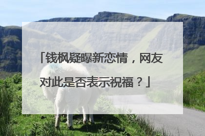 钱枫疑曝新恋情,网友对此是否表示祝福?