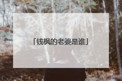 钱枫的老婆是谁