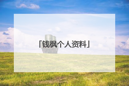 钱枫个人资料