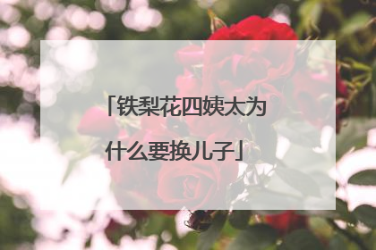 铁梨花四姨太为什么要换儿子