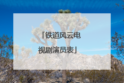 铁道风云电视剧演员表