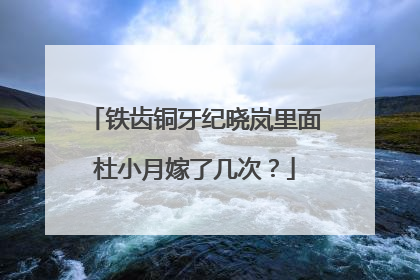 铁齿铜牙纪晓岚里面杜小月嫁了几次?