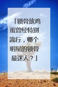 锁骨放鸡蛋曾经特别流行,哪个明星的锁骨最迷人?
