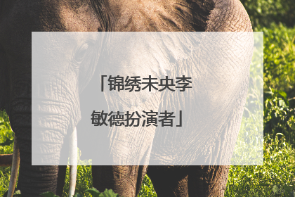 锦绣未央李敏德扮演者
