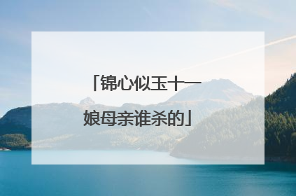 锦心似玉十一娘母亲谁杀的