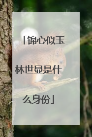 锦心似玉林世显是什么身份