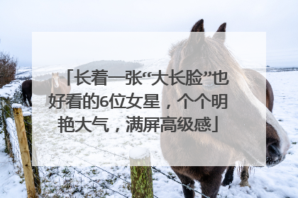 长着一张“大长脸”也好看的6位女星,个个明艳大气,满屏高级感