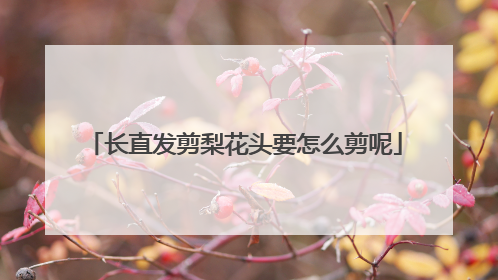 长直发剪梨花头要怎么剪呢