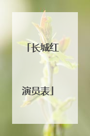 长城红演员表