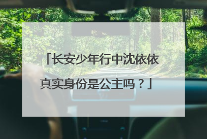 长安少年行中沈依依真实身份是公主吗？