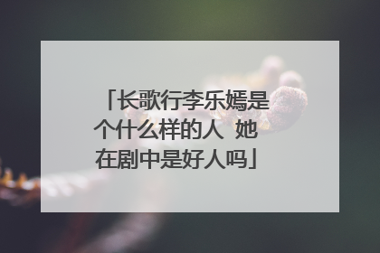 长歌行李乐嫣是个什么样的人 她在剧中是好人吗