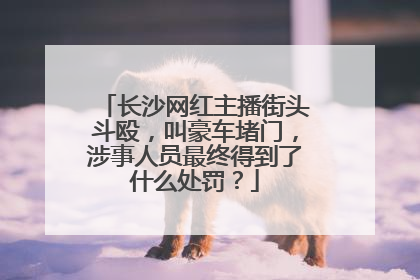 长沙网红主播街头斗殴,叫豪车堵门,涉事人员最终得到了什么处罚?