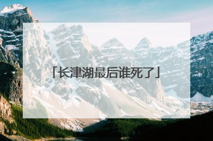 长津湖最后谁死了
