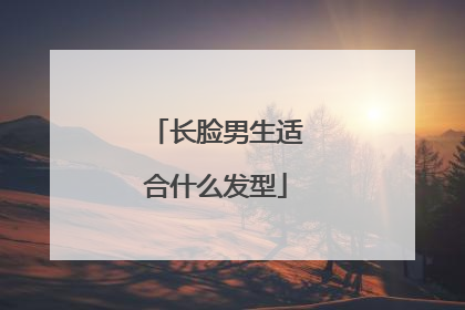 长脸男生适合什么发型