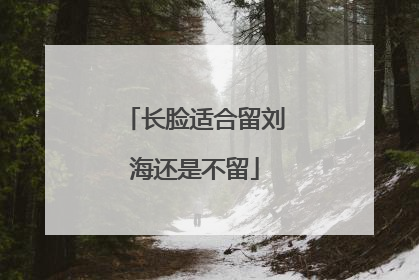 长脸适合留刘海还是不留