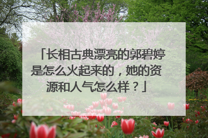 长相古典漂亮的郭碧婷是怎么火起来的，她的资源和人气怎么样？