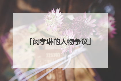 闵孝琳的人物争议