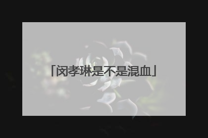 闵孝琳是不是混血