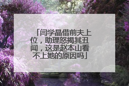 闫学晶借前夫上位，助理怒揭其丑闻，这是赵本山看不上她的原因吗