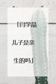 闫学晶儿子是亲生的吗