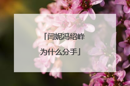 闫妮冯绍峰为什么分手
