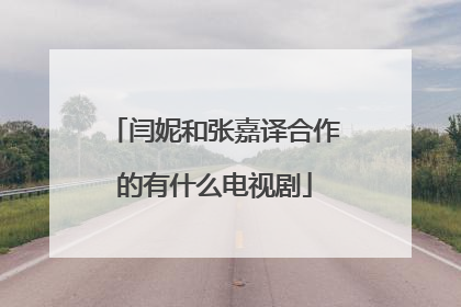 闫妮和张嘉译合作的有什么电视剧