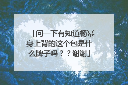 问一下有知道杨幂身上背的这个包是什么牌子吗？？谢谢