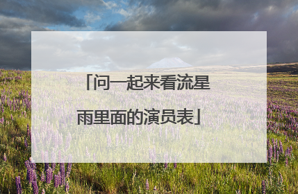 问一起来看流星雨里面的演员表